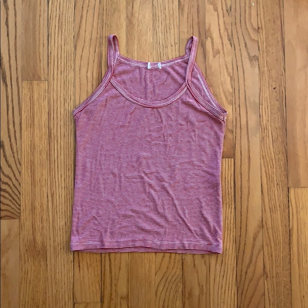 Red striped tank top